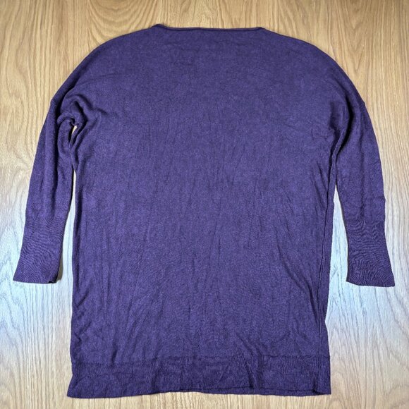 Eileen Fisher Purple Long Sleeve Viscose Knit Tunic Sweater – Women’s S/P - Picture 5 of 6